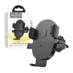 Suporte de Telefone para Carro Hoco H18 Might Um Botão com Saída de Ar Preto Suporte de Telefone para Carro Hoco H18 Might Um Botão com Saída de Ar Preto